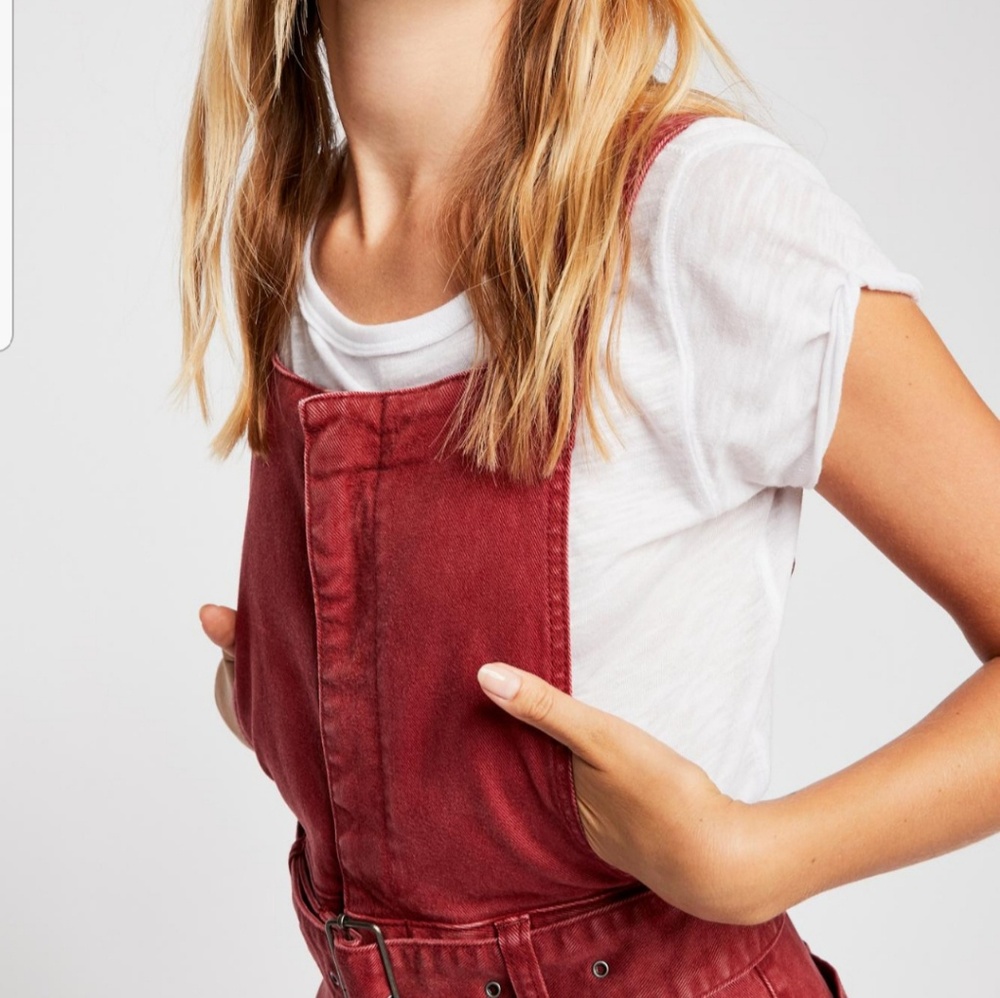 NWOT Free People Belted Twill Jumpsuit - Picture 3 of 6